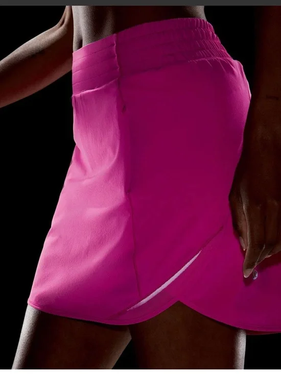 Lululemon Women’s Size 12 Hotty Hot High Rise Skirt Long EUC Sonic Pink Tennis - Picture 5 of 14